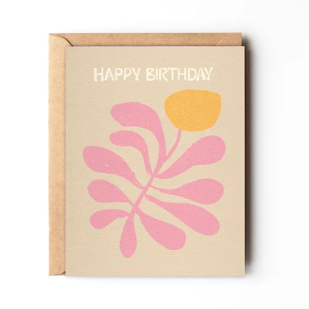 Daydream Prints Happy Birthday Coral Card