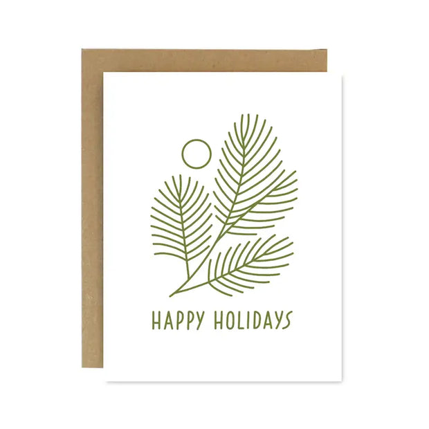 Worthwhile Paper Happy Holidays Pine Card
