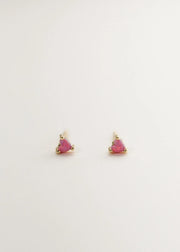Jax Kelly Pink Opal Heart Earrings