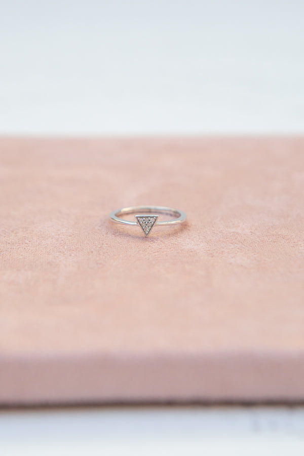 Adina Reyter Super Tiny Pavé Triangle Ring
