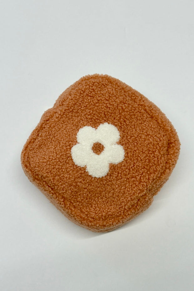 Teddy Pouch Flower in Peach - Small