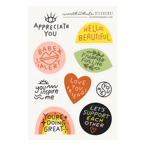 Worthwhile Paper Friendship Stickers