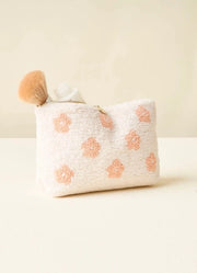 Teddy Pouch Floral Peach - Large