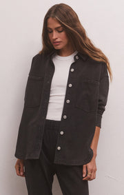 Z Supply All Day Knit Jacket in Vintage Black