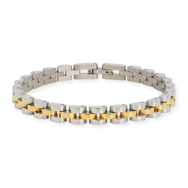 laurenly_bracha_mini_rolly_bracelet_silver_and_gold_two_tone