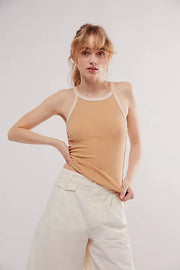 Free People Only 1 Ringer Tank in Iced Coffee Combo