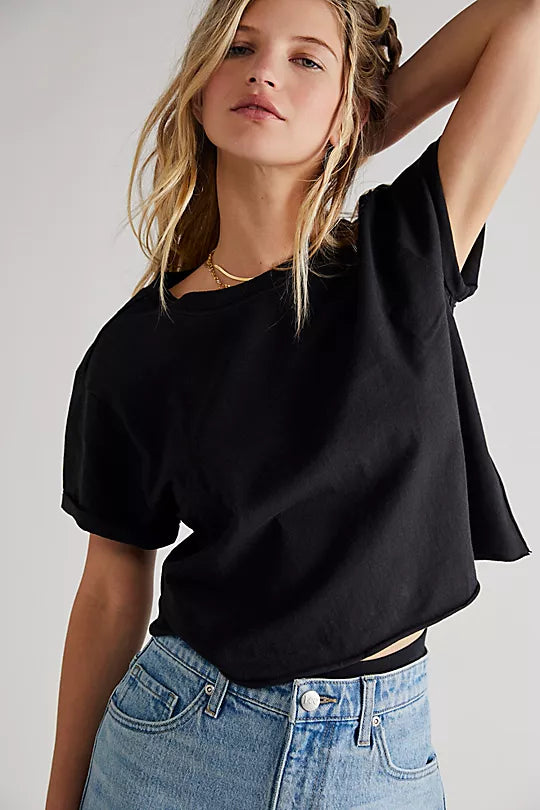 Free People The Perfect Tee in Black