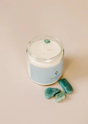 Jax Kelly Clear Crystal Candle - Amazonite - Hope