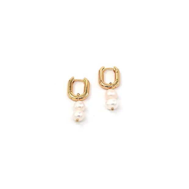 May Martin Remi Double Pearl Hoops