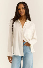Z Supply Perfect Linen Top in White