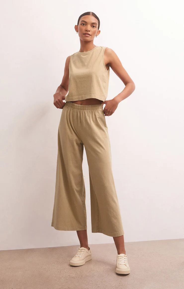 Z Supply Scout Jersey Flare Pant in Rattan