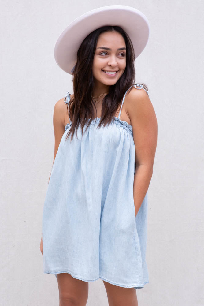 Show Me Your Mumu Angel Dress in Chambray