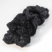 Kitsch Textured Scrunchie Set in Black