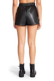 Steve Madden Faux The Record Shorts in Black