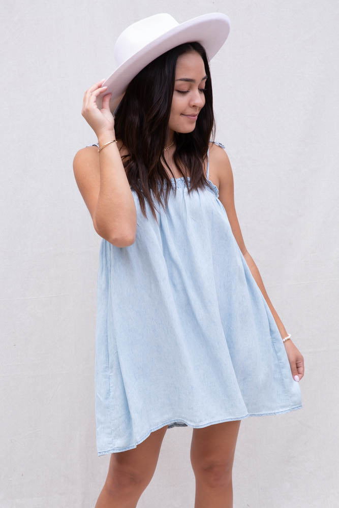 Show Me Your Mumu Angel Dress in Chambray