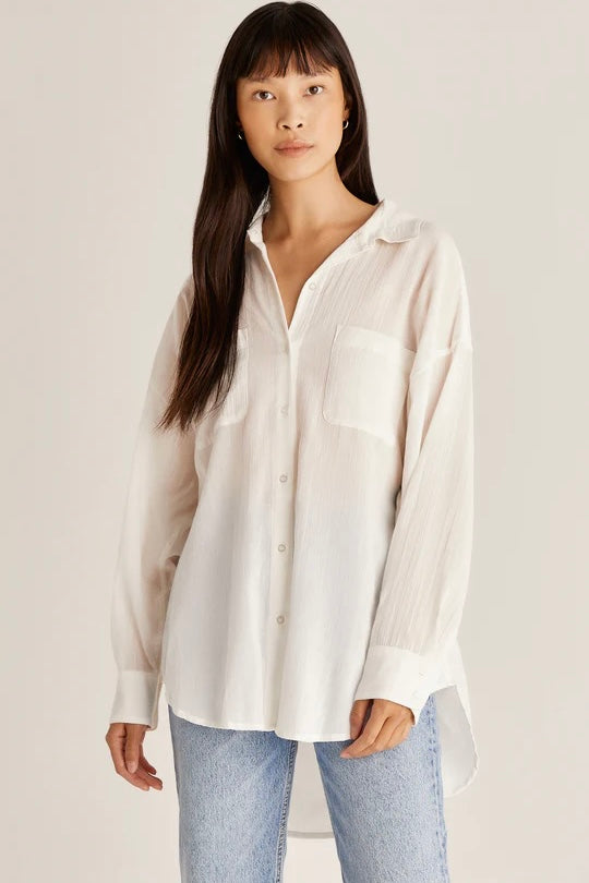 Z Supply Lalo Button Up in White