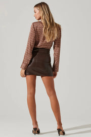 Astr Veruca Skirt in Brown