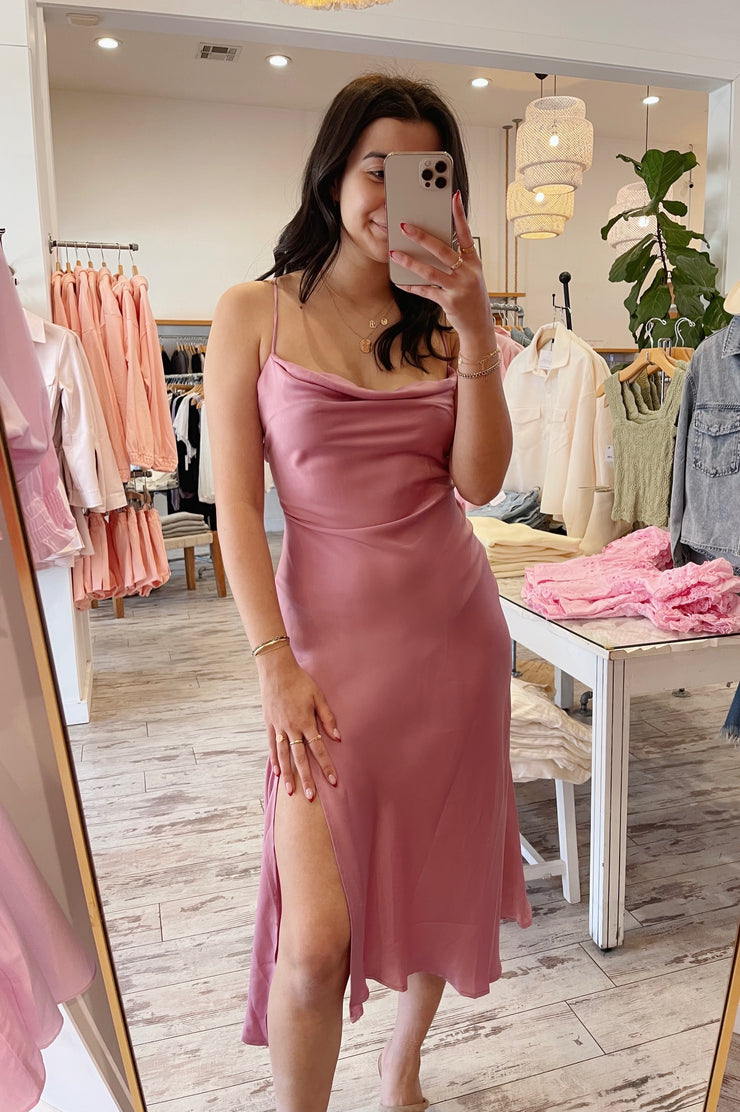 Astr Gaia Dress in Icy Pink