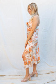 Astr Gaia Dress in Orange Floral