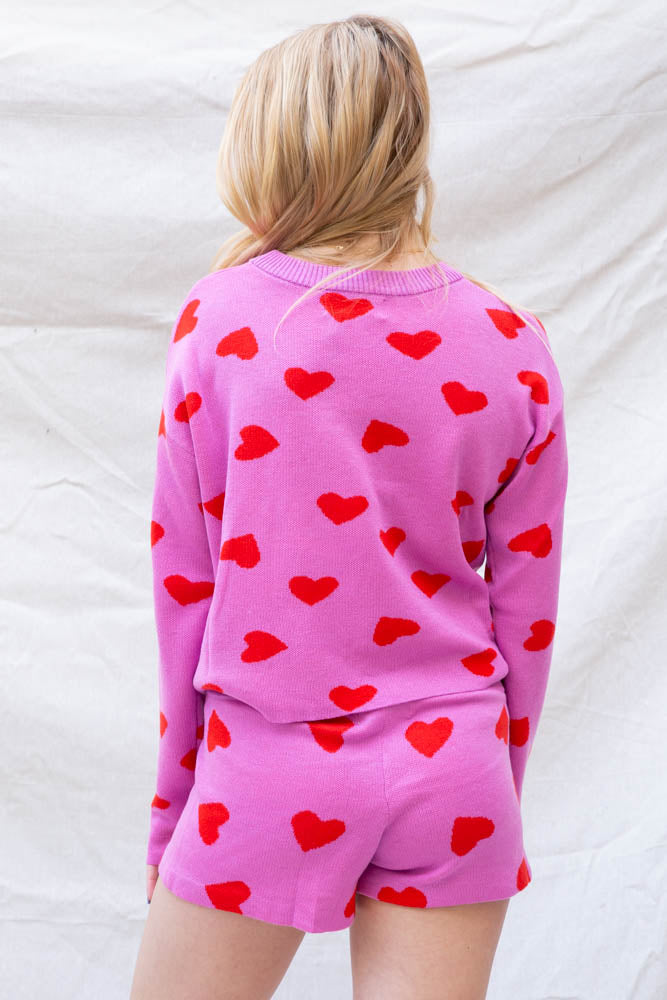 Beach Riot Valentine Heart Sweater