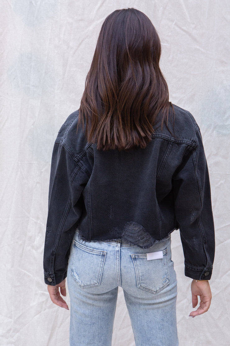 Boyish The Harvey Cropped Oversized Jacket in Fatal Attraction