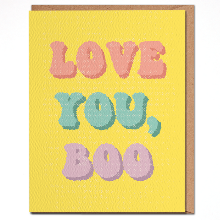 Daydream Print Love You Boo Card