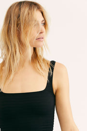 Free People Square One Seamless Cami in Black