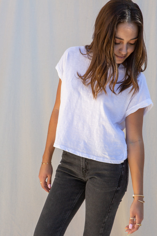 Free People You Rock Tee in White