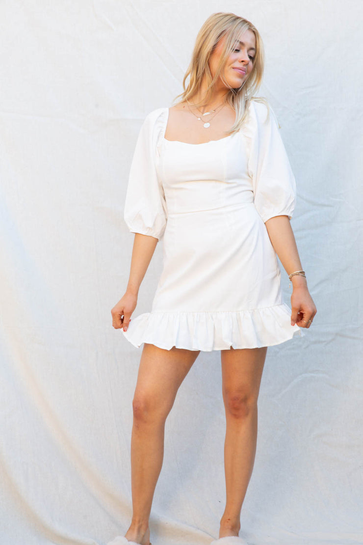 Girl and The Sun Thilia Dress in White