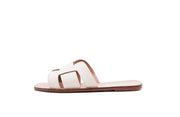 Kaanas Tania Leather Sandal in Ivory