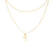 May Martin Double Chain with Cross