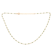 May Martin Enamel + Gold Necklace in Green
