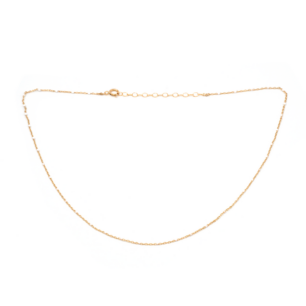 May Martin Enamel + Gold Necklace White