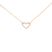 May Martin Heart Outline Necklace