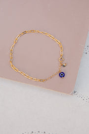 May Martin Link Chain With Evil Eye And Coin Bracelet