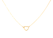 May Martin Small Shimmer Heart Necklace