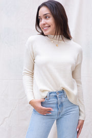 MinkPink Atar Funnel Neck Sweater in Ivory