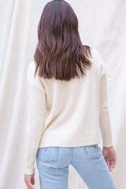 MinkPink Atar Funnel Neck Sweater in Ivory
