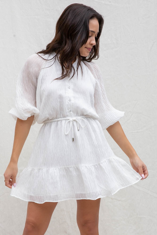 MinkPink Nerang Mini Dress in White