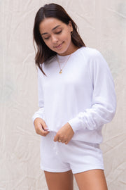 Perfect White Tee Stones Pullover in White