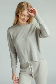 Perfect White Tee Tyler Pullover in Heather Grey
