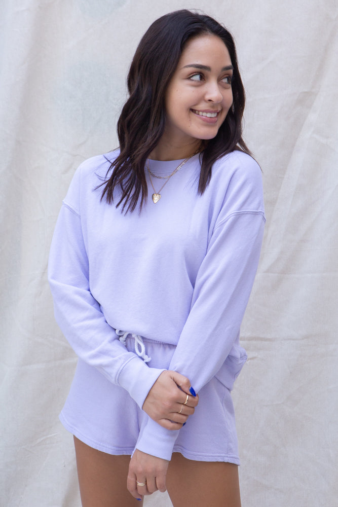 Perfect White Tee Tyler Pullover in Violet Ice