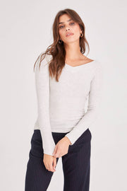 Project Social T Brynn Off Shoulder Top in Stone White