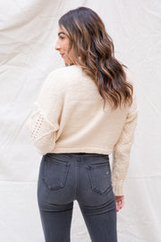 Sanctuary Cozy Up Cable Sweater in Ivory