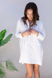 Stillwater The Shirting Mini Dress in White