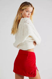 Free People Annalise Mini Skirt in Hot Pink