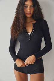 Free People One of the Girls Top in Black