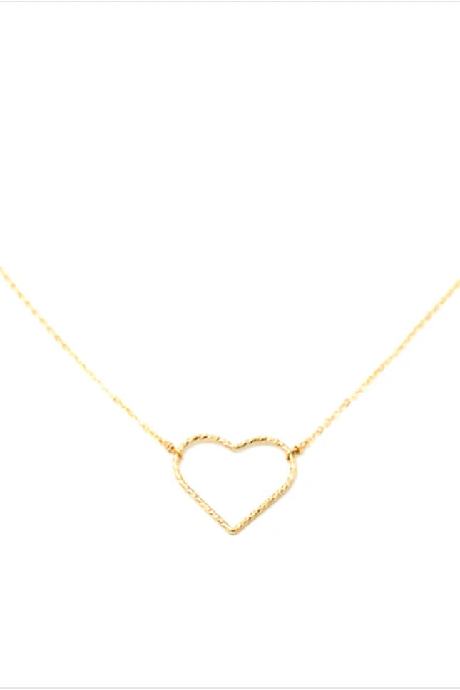 May Martin Large Shimmer Heart Necklace