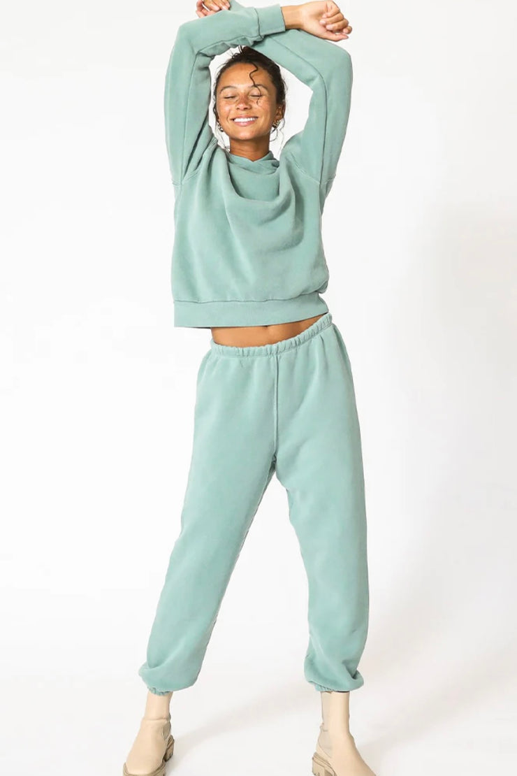 Perfect White Tee Stevie Sweatpant in Green