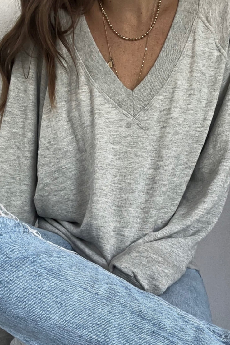 Perfect White Tee Sinead Sweatshirt in Grey